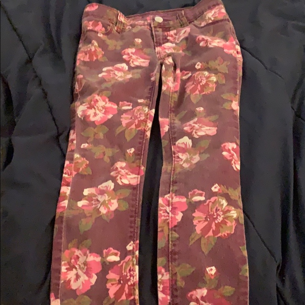 Floral Pattern jeans/leggings